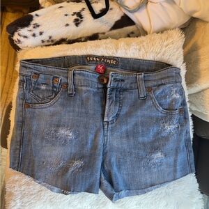 Freestyle Distressed Denim Shorts - Blue